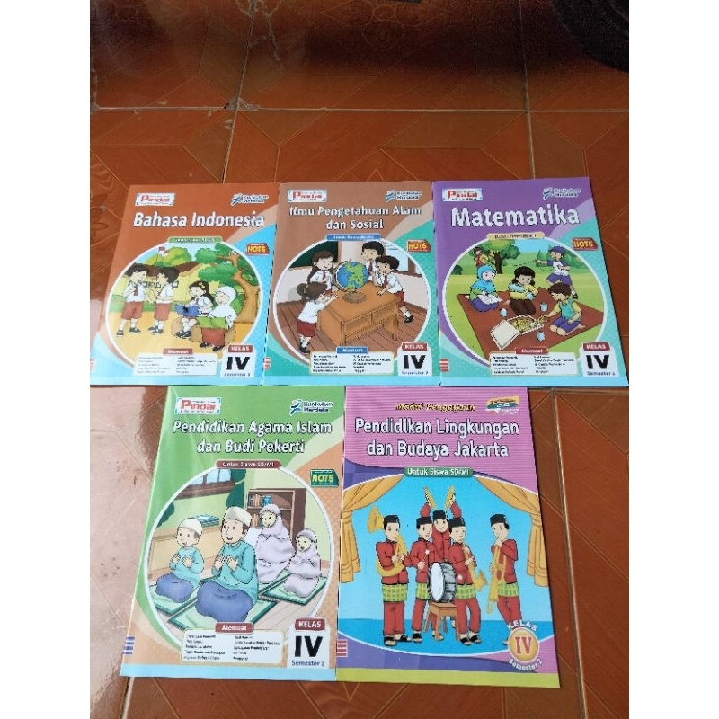 Buku LKS Pindai semester 2,Agama Islam,Ipas,Matematika,Bhs Indonesia,Plbj,SD Kelas 4 Kurmer