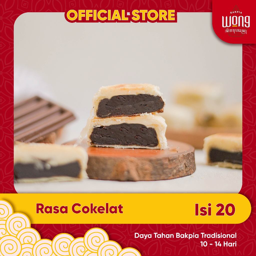 

Bakpia Wong Keraton - Bakpia Reguler Coklat Isi 20