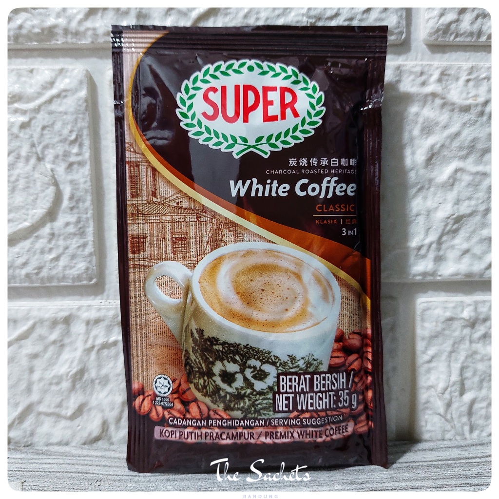 

Super White Coffee Charcoal Roasted Classic Kopi Sachet