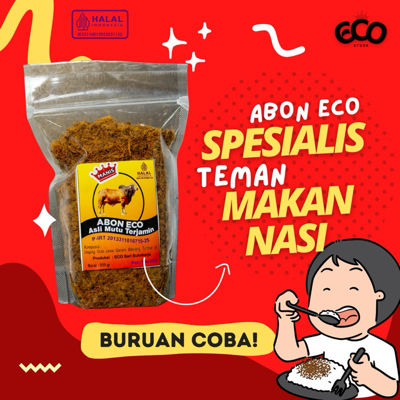 

Abon Sapi 250gr cap "ECO