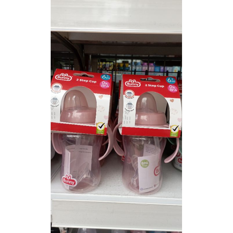 Bunny Training Cup 2 Step (With Straw and Spout) Botol Minum Bayi 6 Bulan