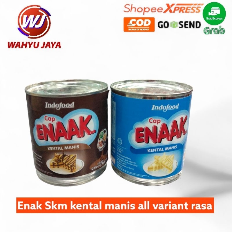 

susu enak kental manis kaleng all variant rasa,coklat,kental manis 370 gram