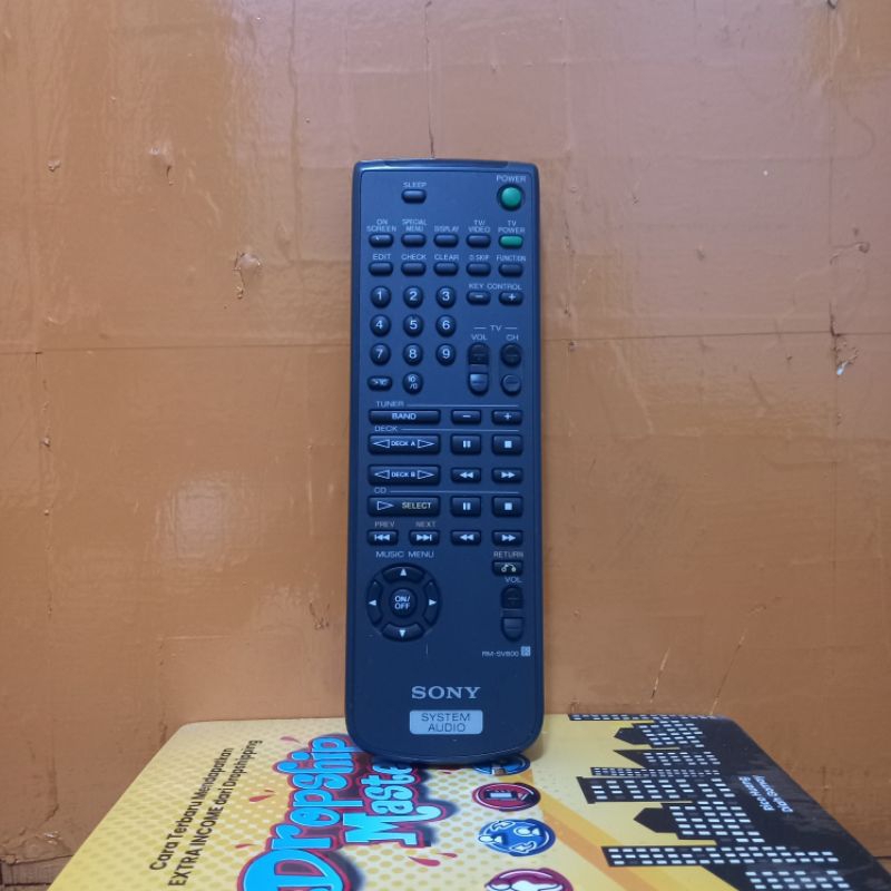 REMOTE AUDIO SYSTEM SONY SERI RM-SV800 ORIGINAL