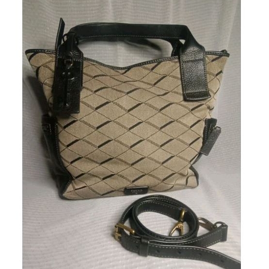 Fossil Emerson Canvas Mix Leather Large // Tas Fossil