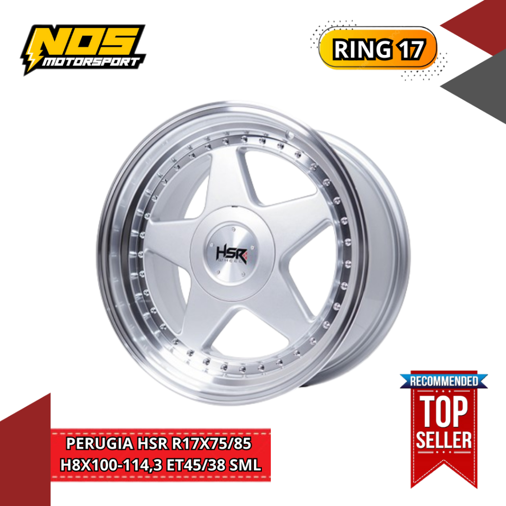 Velg mobil celong ring 17 hsr perugia lubang 4 untuk avanza, freed, corolla, yaris, mobilio lebar 7,