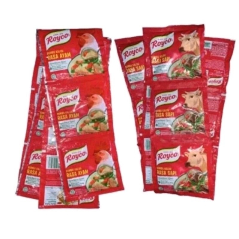 

Royco bumbu kaldu rasa ayam dan sapi 8gr