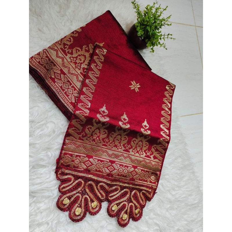 Songket Silungkang marun rendo koto gadang