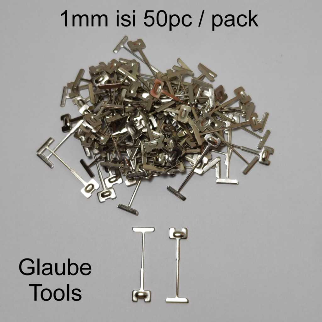 50pcs Nut Perata Keramik 1mm Besi Iron Rod Pin Keramik 1 mm