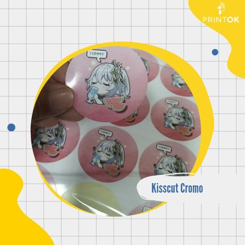 

Cetak Stiker Kisscut Cromo ukuran A3+