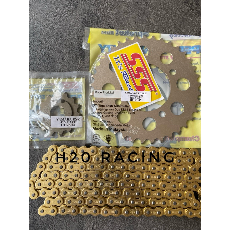 Gear Gir Set Original SSS 415 VegaZR/RR -JupiterZ1/ Z New- Vega Force Rantai merek lain(bukan SSS) p