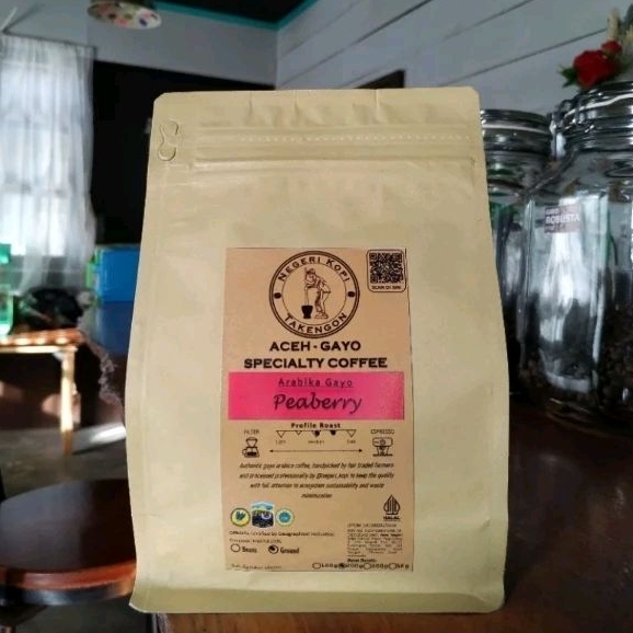 

KOPI GAYO ARABIKA ACEH-GAYO PEABERRY 200 gram NEGERI KOPI