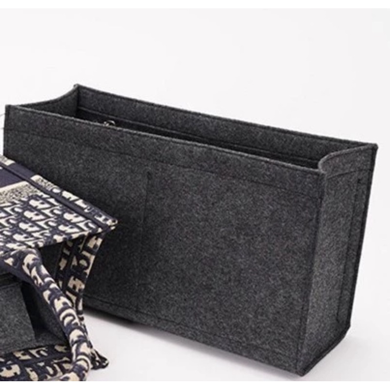 Bag organizer mini small book tote side zipper / organiser dalaman tas inner inside bag book tote