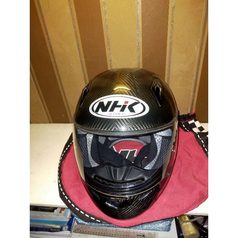 HELM NHK GP TECH BLACK FULL CARBON DOUBLE D RING