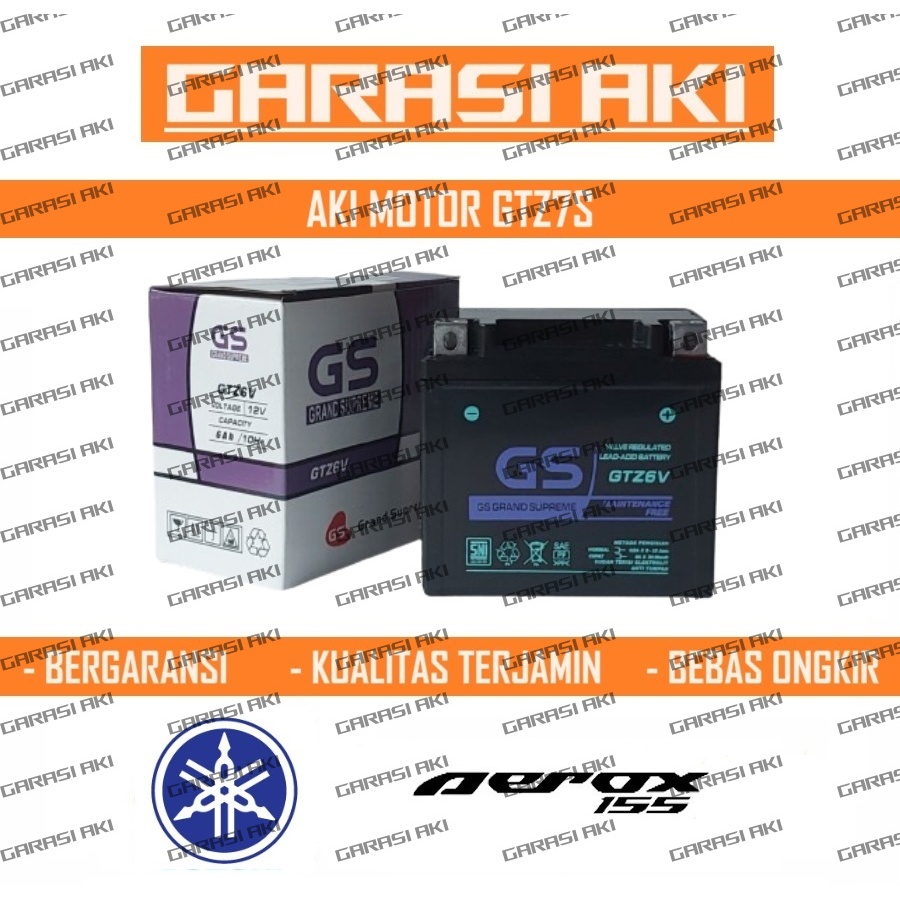 Aki Motor Yamaha Aerox 155 GTZ7S Accu Kering MF