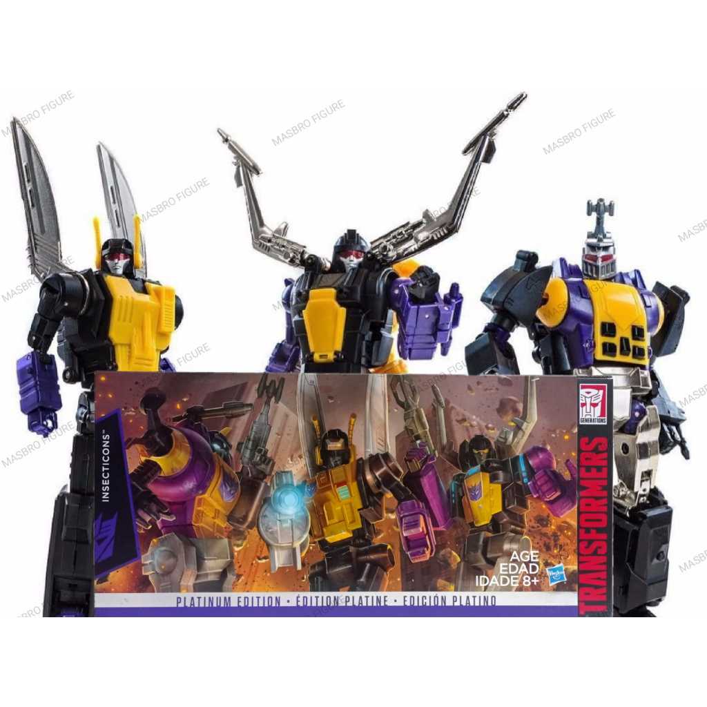 Transformers Platinum Edition Insecticons Bombshell Kickback Skrapnel Set isi 3