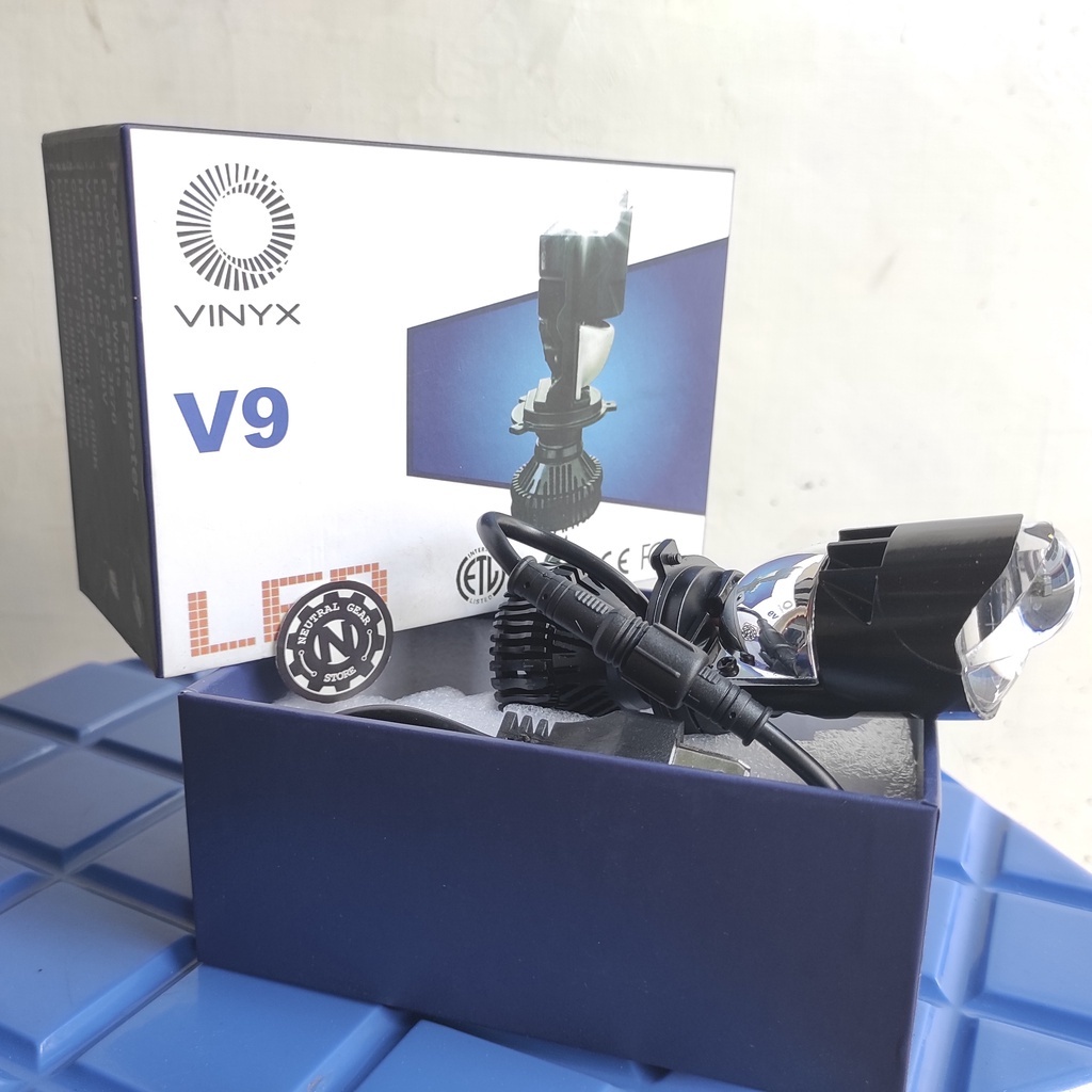 Lampu LED VINYX V9 Pro series Projie H4 Mini Projector Lens Lensa Motor Mobil Headlamp Headlight Uni