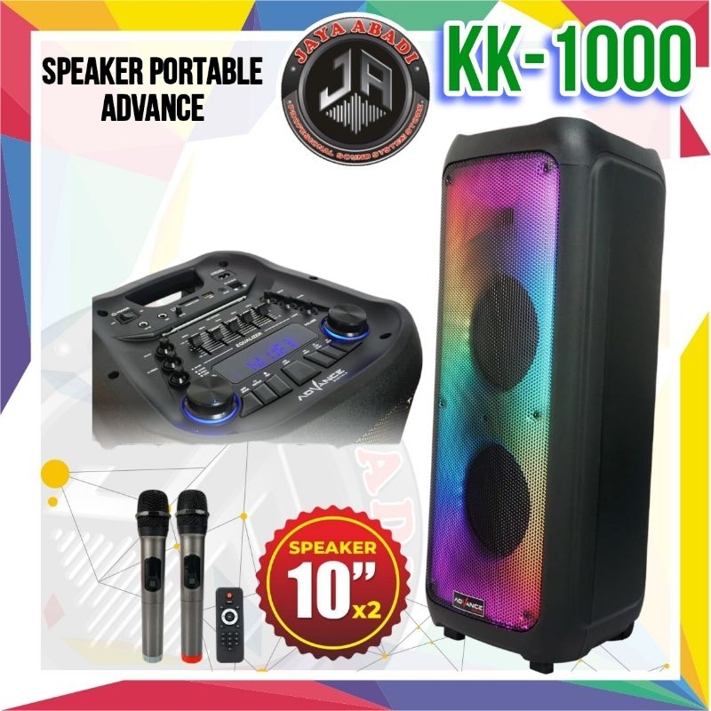 SPEAKER PORTABLE 10 INCH DOUBLE (2X10) ADVANCE KK-1000 ORIGINAL