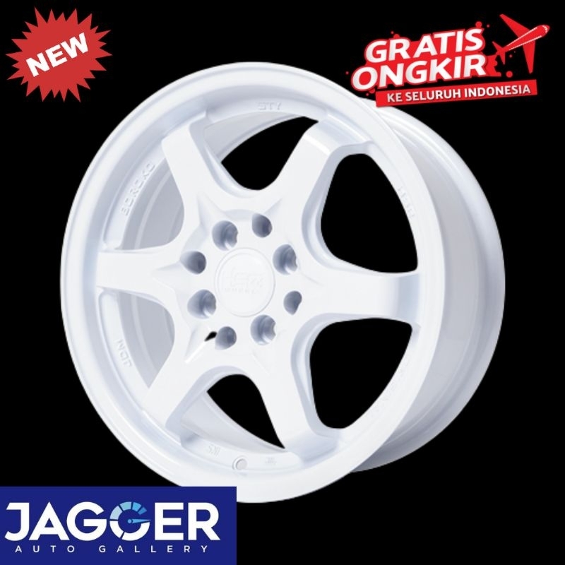 Velg mobil putih hsr sty ring 15 cocok untuk calya sigra datsun xenia