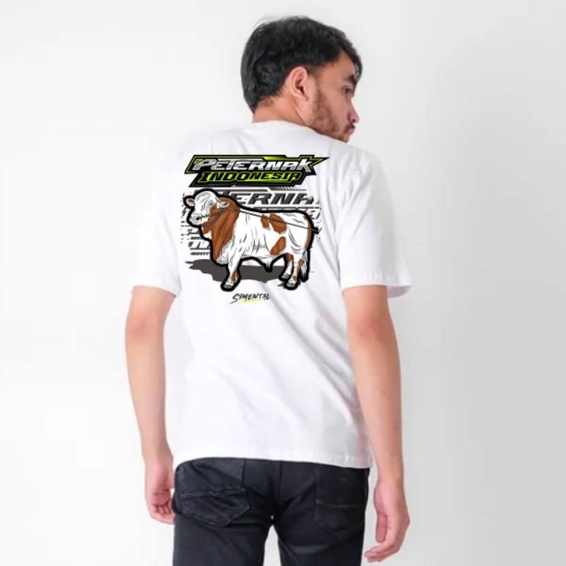 KAOS SAPI TEAM NGARIT PETERNAK INDONESIA putih