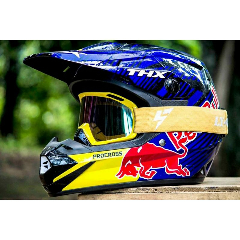 helm thx cross redbull (tanpa kaca mata)