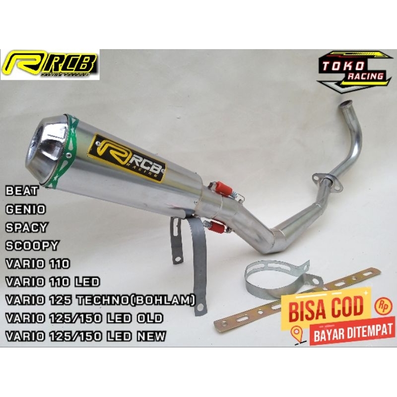 KNALPOT RACING RCB KAPSUL ALL TYPE MATIC HONDA BEAT,SPACY SCOOPY,GENIO,VARIO 110,VARIO 125 TECHNO,VA