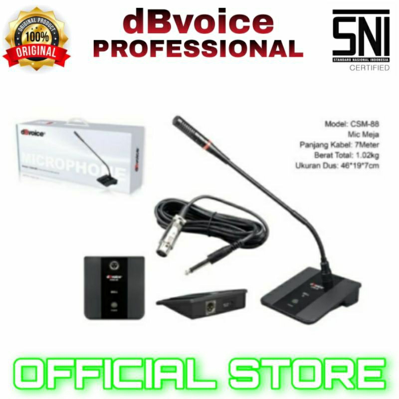 mic meja rapat db voice csm 88 microphone conference mic rapat