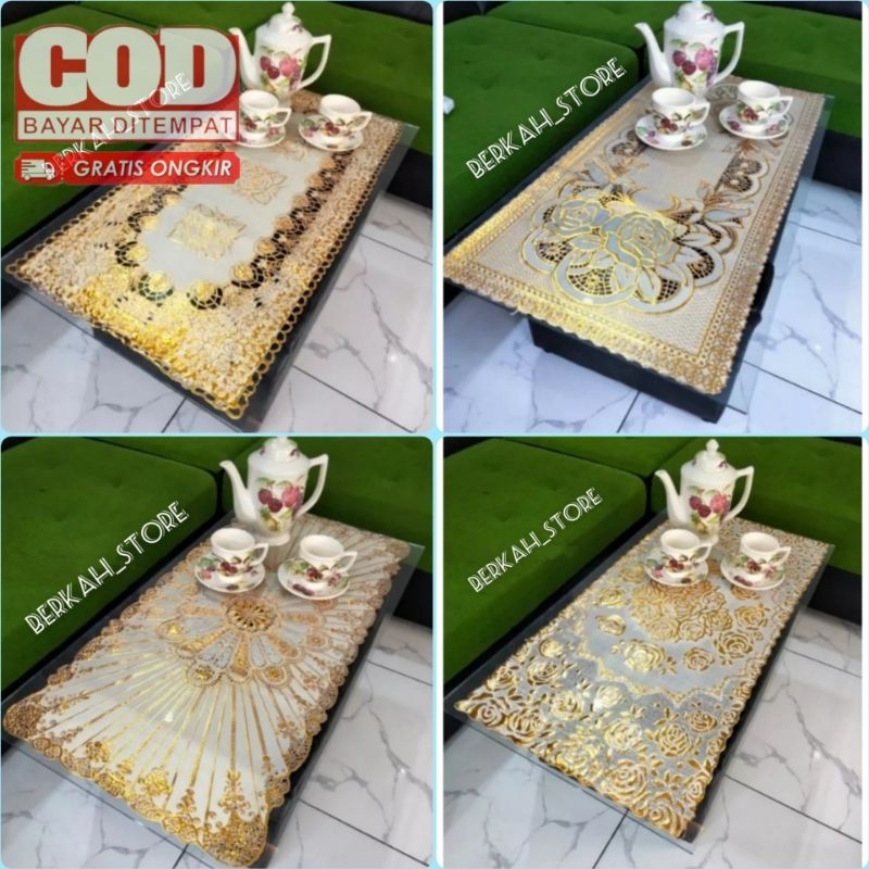 Taplak Meja Ruang Tamu Anti Air Taplak Meja Gold