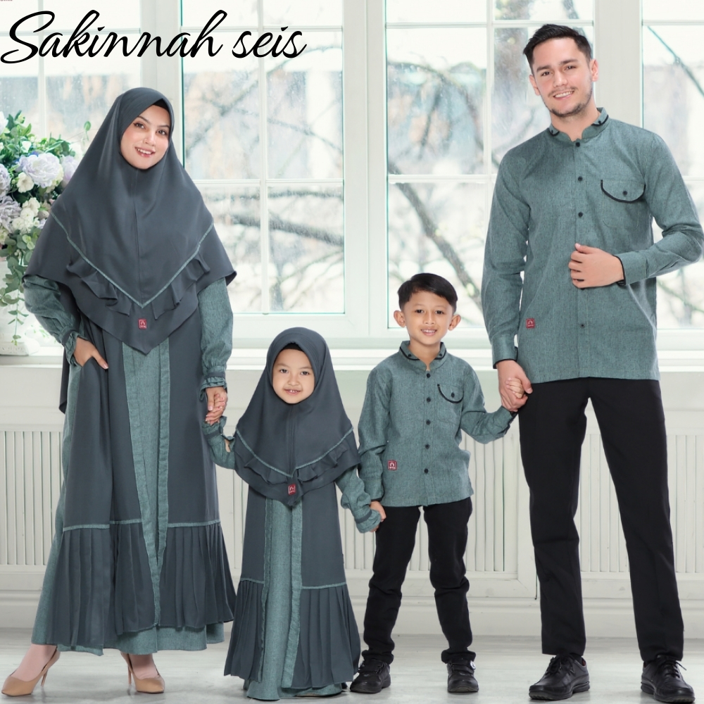 sarimbit baju gamis wanita couple keluarga pasangan ibu dan anak perempuan koko couple ayah anak lak