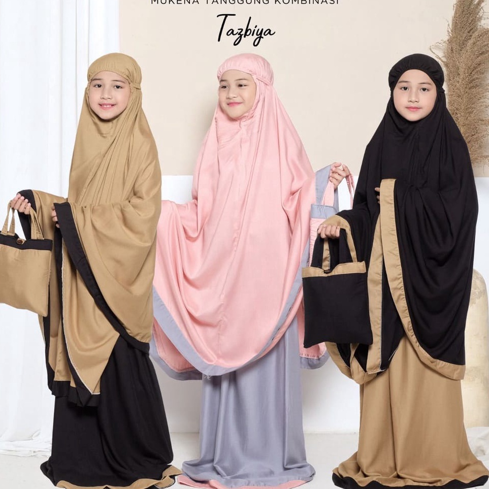 Produk Terbatas trxM2y2X Mukena Anak Polos Kombinasi 3  14 tahun  Mukena Anak Tanggung Sd  Mukena An