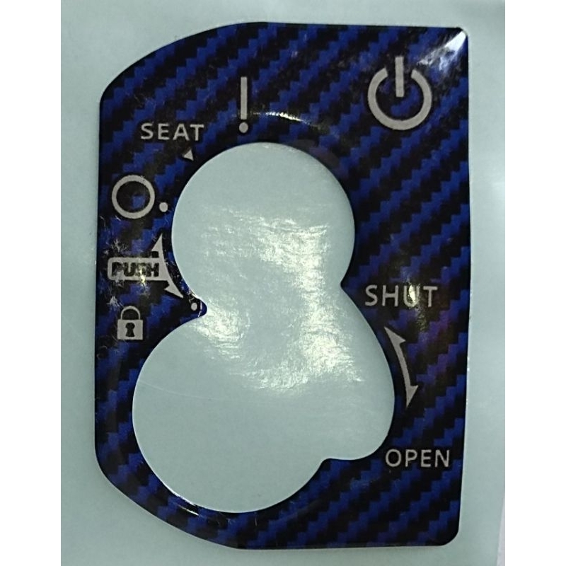 STIKER EMBLEM TUTUP KUNCI KONTAK HONDA BEAT STREET/ GENIO/SCOOPY 2021,2022 BEAT DULUX