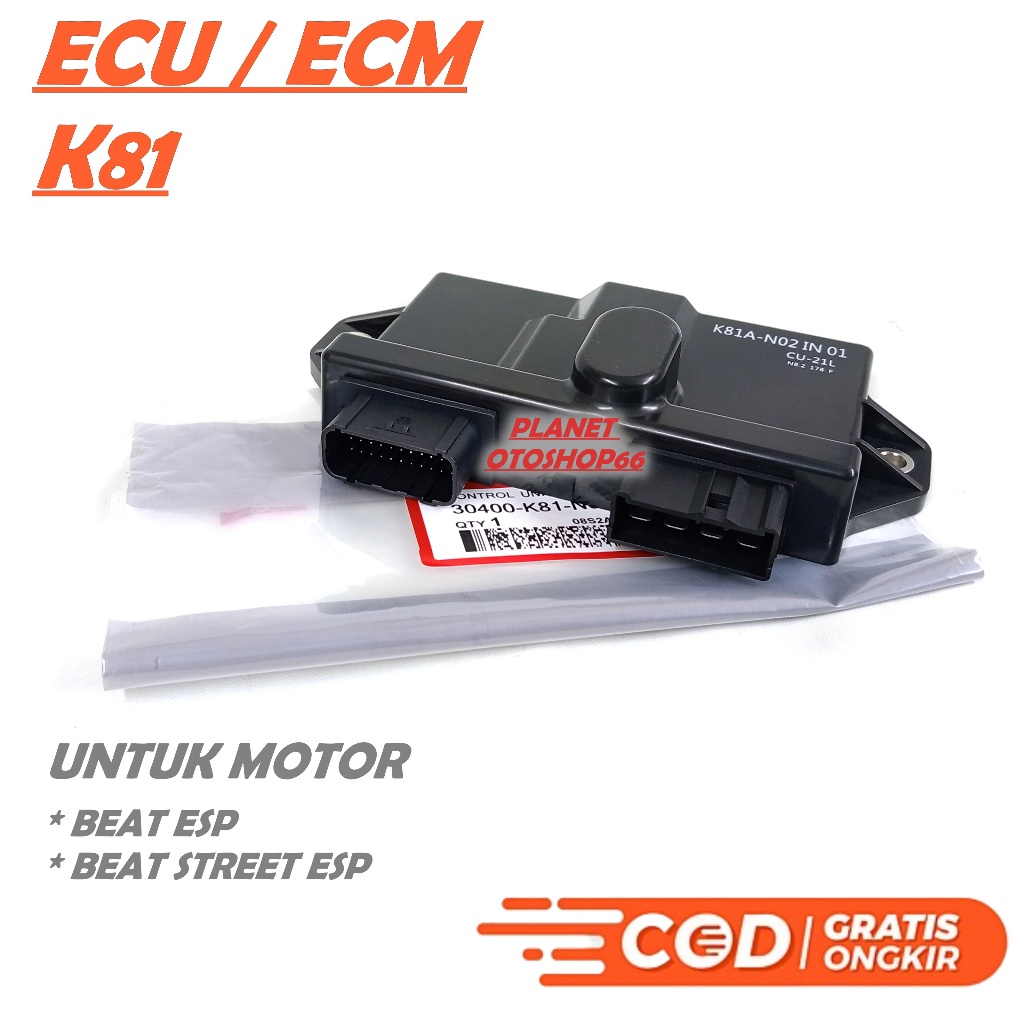 ECU ECM CDI K81 / HONDA BEAT ESP / BEAT STREET ESP 2017-2019 / BEAT POP / KODE PART K81 / ECU ECM K8