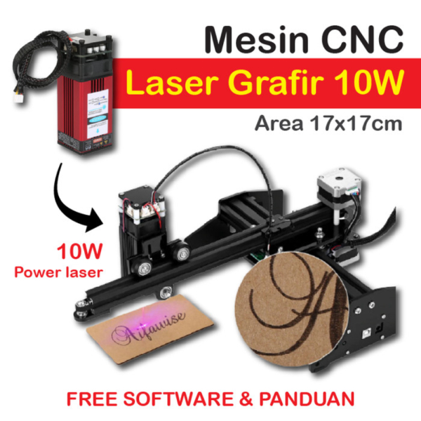 Mesin Laser Grafir 10W Engraving Machine CNC Printer 3D Portable Berkualitas