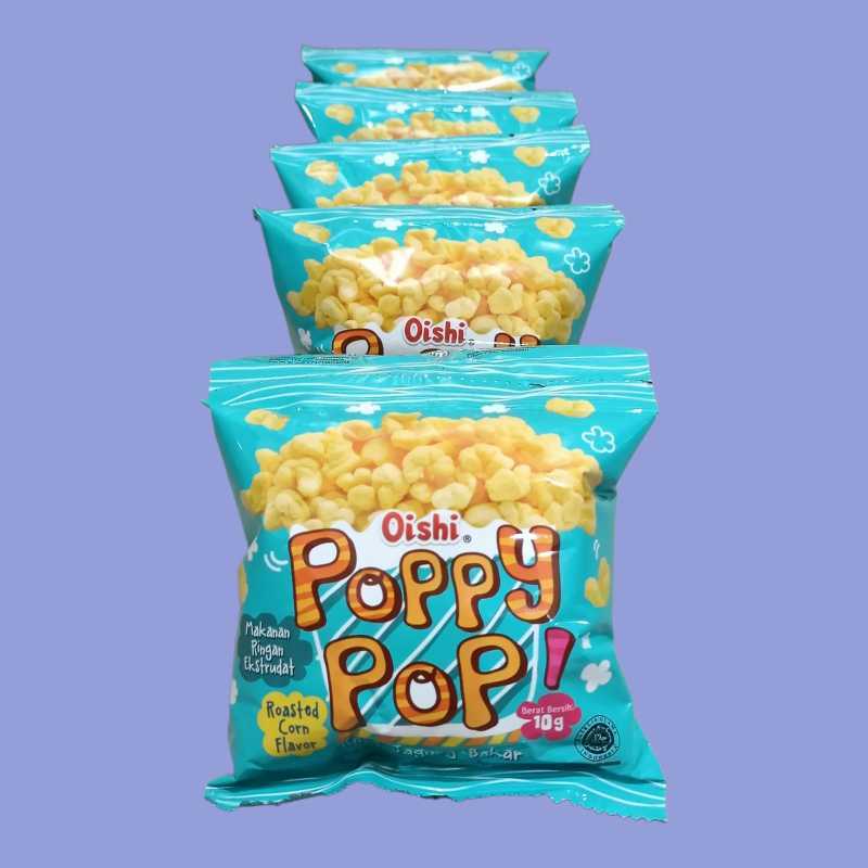 

Oishi POPPY POP Makanan Ringan 10gr 1 Renceng / renteng isi 10 pcs