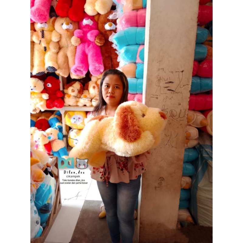 boneka anjing goovy jumbo bulu lembut gk mudah rontok aman untuk anak-anak bisa cod gratis ongkir