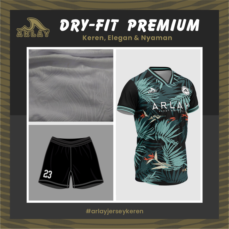 Jersey Futsal Arlay Keren - Baju Bola Printing Custom Bisa Satuan Desain S 01 Motif Batik Warna Hita