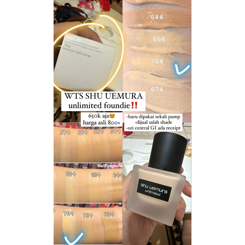 shu uemura unlimited foundation shade 764 preloved 1x pump