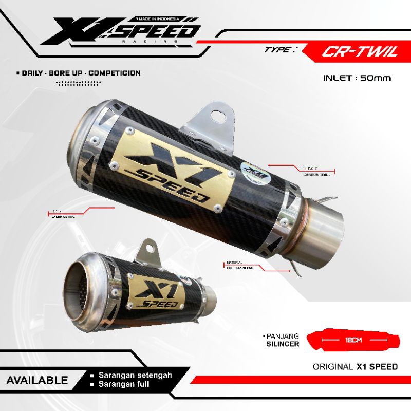 Slinser Only Carbon Kevlar Motif Twill by X1 Speed Racing