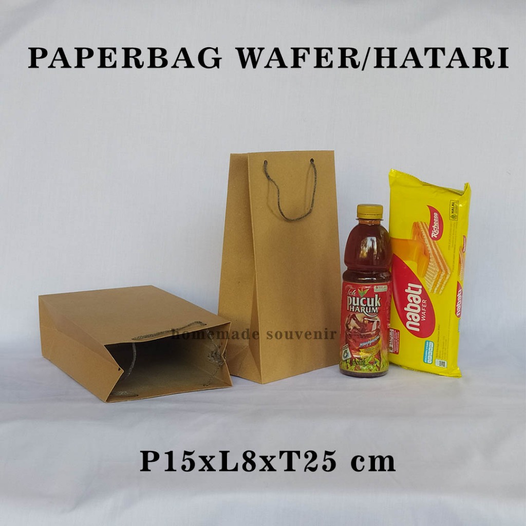 

Tas Souvenir Kertas Ukuran Wafer 15x8x25 cm - 1 Pcs, Cocok untuk Hadiah & Tas Kado