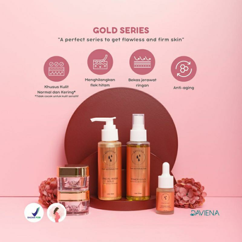 DAVIENA SKINCARE paket gold series daviena skincare