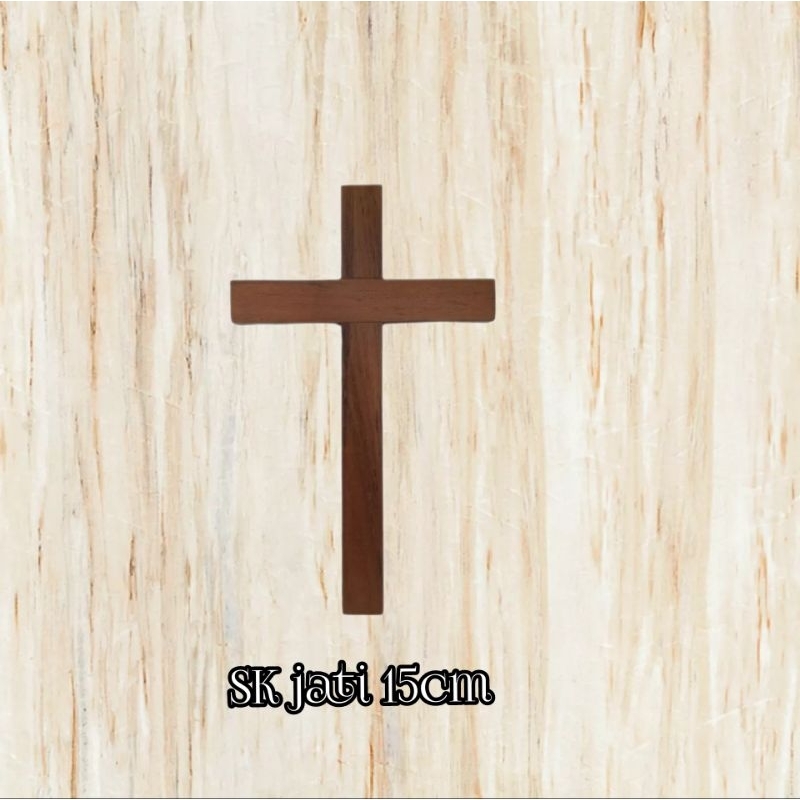 SALIB KAYU JATI, SALIB POLOS, SALIB KRISTEN