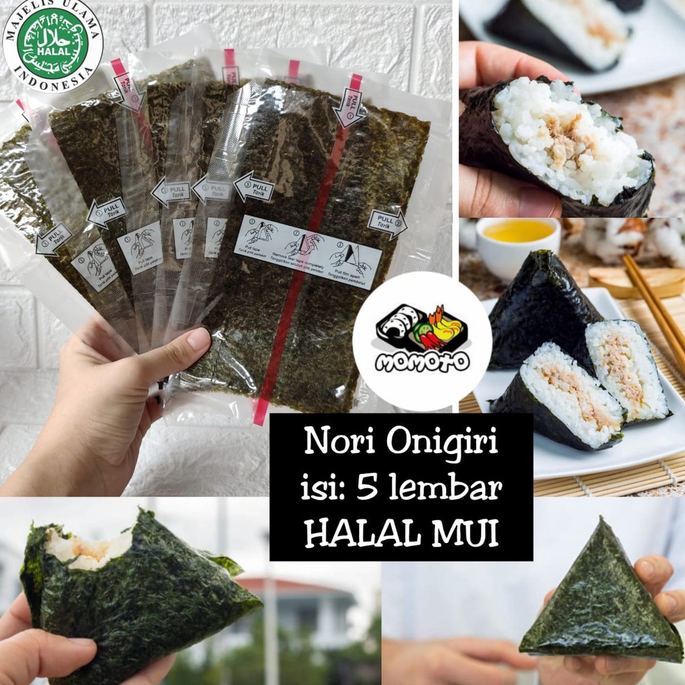 

Pasti murah Nri nigiri Wrapper Halal MUI 5 lembar Rumput Laut Imprt untuk Nasi Kepal Triangle Sushi Nri 99
