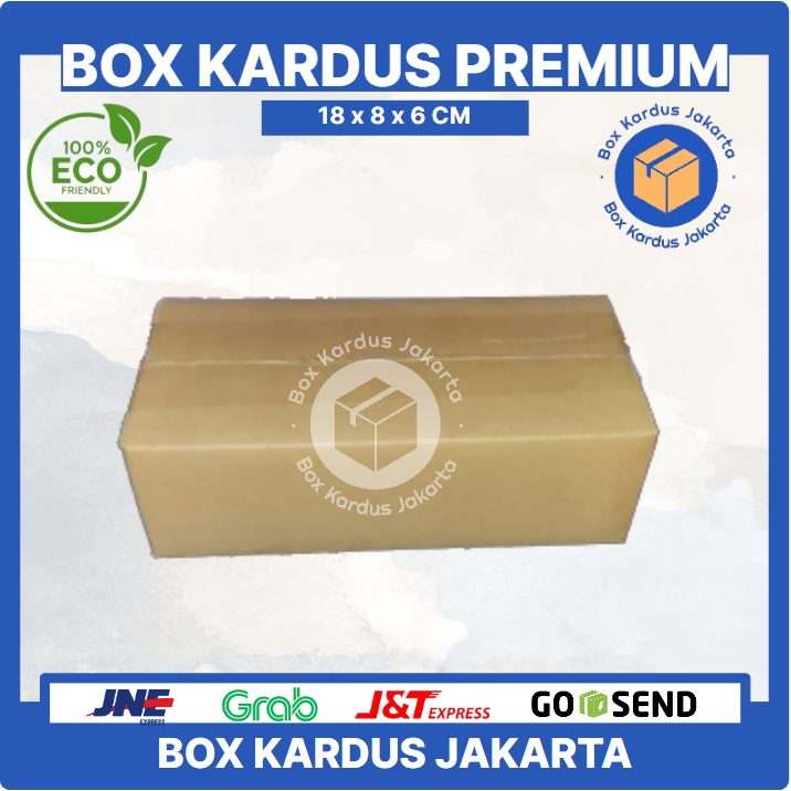 

KARDUS BOX JAKARTA POLOS Uk. 18x8x6 CM