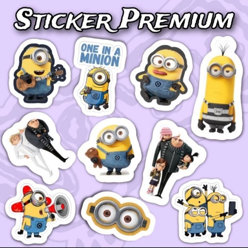 

Sticker minions Pack 10pcs Premium Waterproof