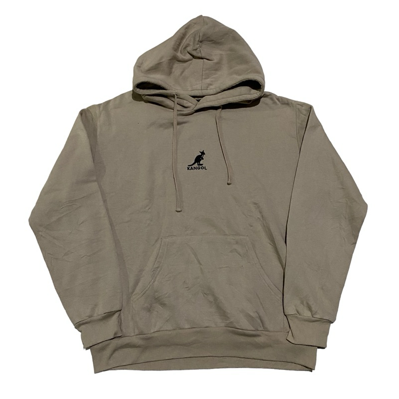 Kangol center logo light brown hoodie