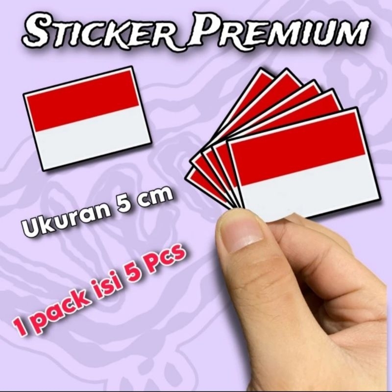 

Sticker Bendera indonesia Pack 10pcs Premium Waterproof