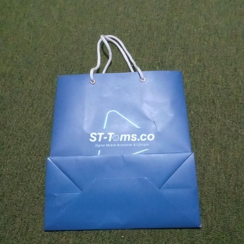 PAPERBAG UK 26X21X11CM ST-TOMS.CO BIRU