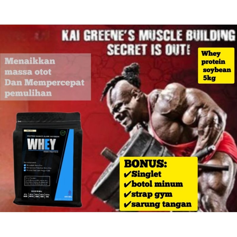 WHEY PROTEIN SOYBEAN 5KG ORIGINAL SUSU KEDELAI SUSU FITNESS SUSU SOYA SUSU GYM