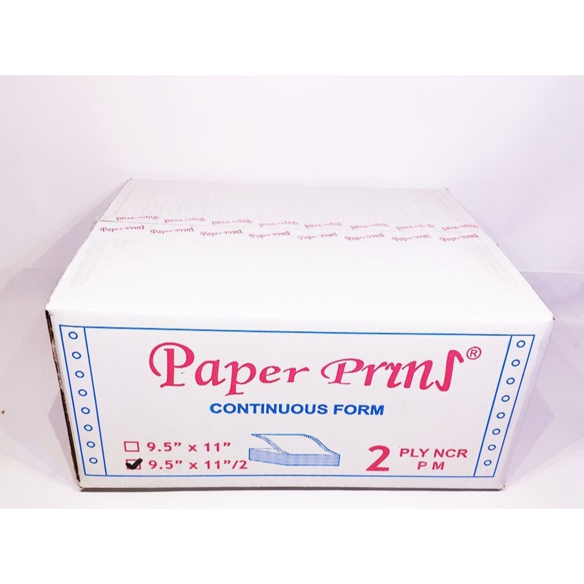 

PAPER PRYNS 9 1/2" X 11'' 2 PLY BAGI 2 CONTINOUS FORM KOMPUTER ( DUS )