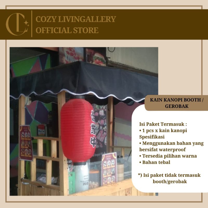 @cozylivingallery | KAIN KANOPI BOOTH / GEROBAK TAHAN AIR BANYAK PILIHAN WARNA