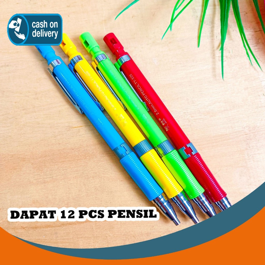 

SELUSIN (12 PCS) PENSIL CETEK MEKANIK UKURAN 2.0 TY-820 PCM-1109 PENCIL MECHANICAL ALAT TULIS KANTOR SEKOLAH MURAH TERMURAH COD